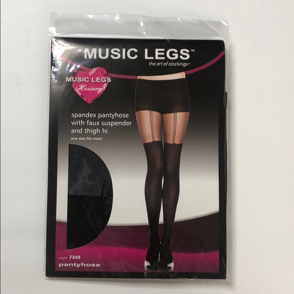 New spandex pantyhose with faux suspender